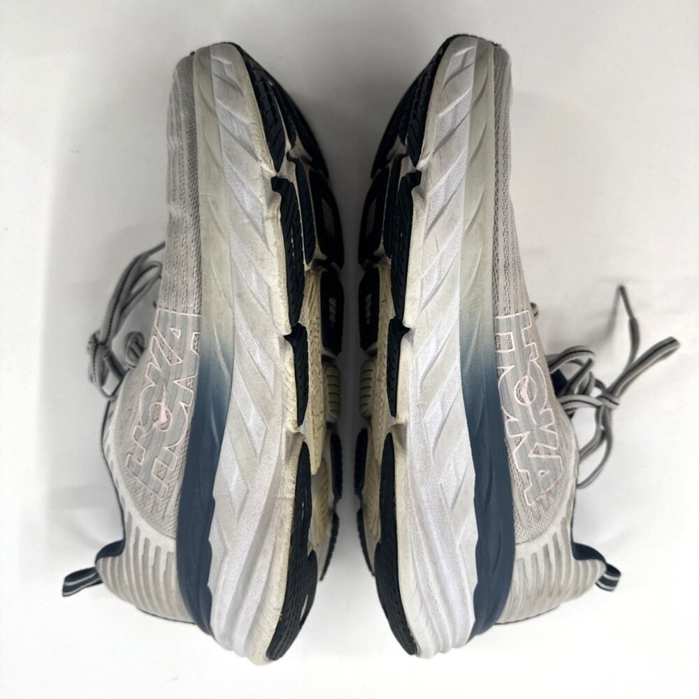 Hoka One One Bondi 6 Women's Shoes Size 9 D Running Athletic Sneakers Gray Blue - Picture 4 of 10